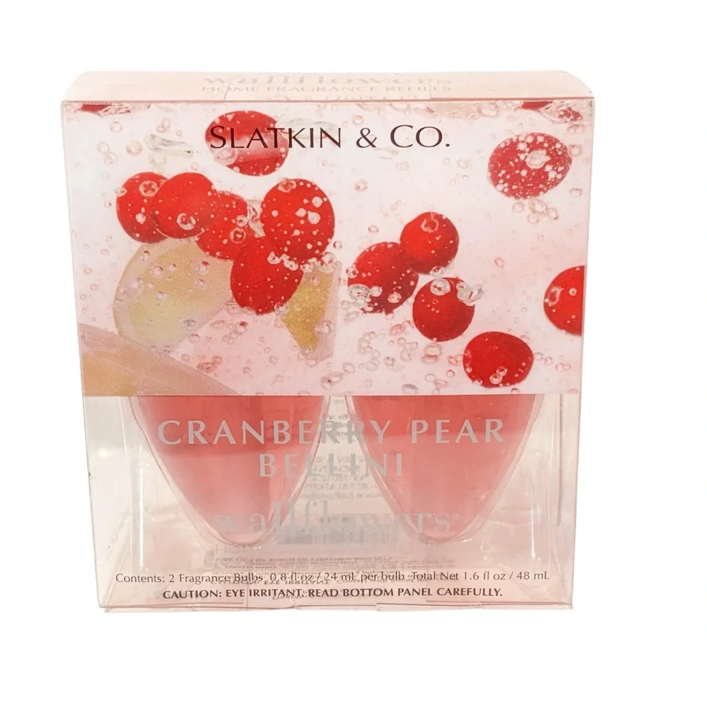 Bath & Body Works Wallflower Refill Candy Pear Bellini Pack of 2 NEW